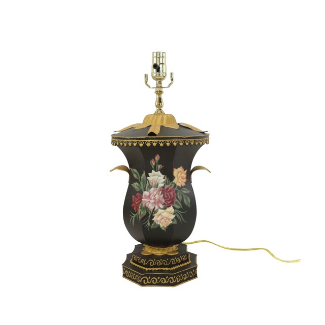 Contemporary Handcrafted Wrought Iron Table Lamp in the Style of Chelsea House. For Sale - Image 10 of 10