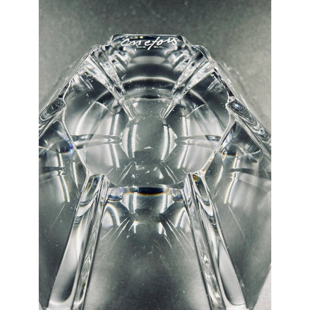 Late 20th Century Petite Orrefors Sweden "Orion" Bowl Designed by Lars Hellsten, 1987 For Sale - Image 5 of 11