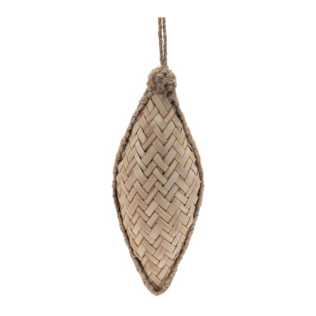 Kenneth Ludwig Chicago Woven Bamboo Ornament (Set of 6) For Sale - Image 4 of 6