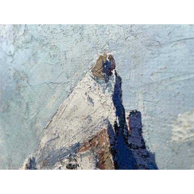 Austrian Artist, Alpine Landscape, Oil on Panel, Mid-20th Century, Framed For Sale - Image 12 of 16