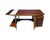 Lane Furniture Rare Vintage Mid Century Modern Cosmopolitan Lane Rosewood Desk Restored Brass Tile 1960s For Sale - Image 4 of 12