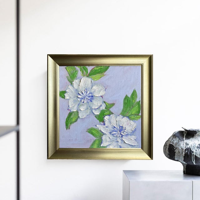 Medium: Oil on canvas Frame: Gold, brushed Size: 14.5" x 14.5" Artist: Tatiana Duperault Condition: Excellent One of a...