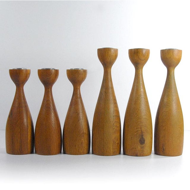 Danish Teak Candleholders from BoConcept, 1980s, Set of 6 For Sale - Image 15 of 18