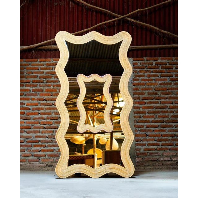 Not Yet Made - Made To Order Sonoma Mirror in Rattan with Samuel & Sons Piping by Popus Editions For Sale - Image 5 of 6