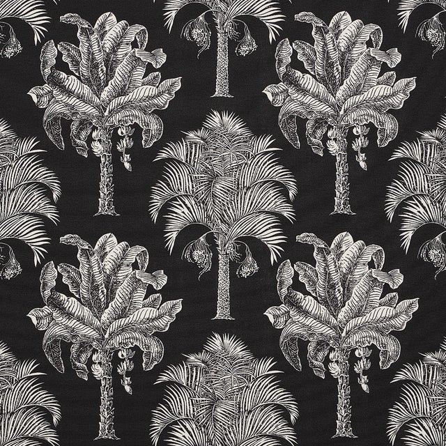 Not Yet Made - Made To Order Sample - Schumacher Grand Palms Indoor/Outdoor Fabric in Black For Sale - Image 5 of 5