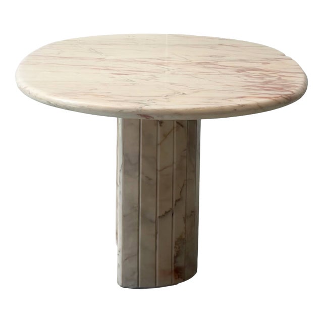 Vintage Italian Rose Quartz Dining Table, 1980s For Sale