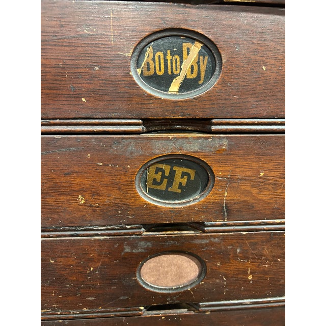 Large Antique Amberg File & Index Company Letter File Cabinet For Sale - Image 13 of 18