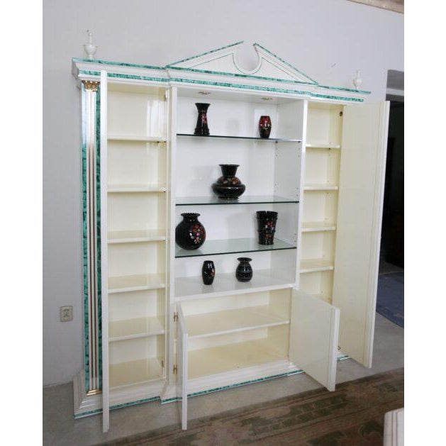 White Italian Dining Table, Chairs and Cupboard from Colombo Mobili, Set of 12 For Sale - Image 8 of 10