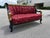 1930s Lovely Louis XVI Gold & Red Satin Walnut Victorian Sofa Settee For Sale - Image 11 of 12