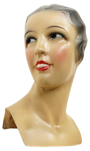 Vintage Female Mannequin Head, 1960s