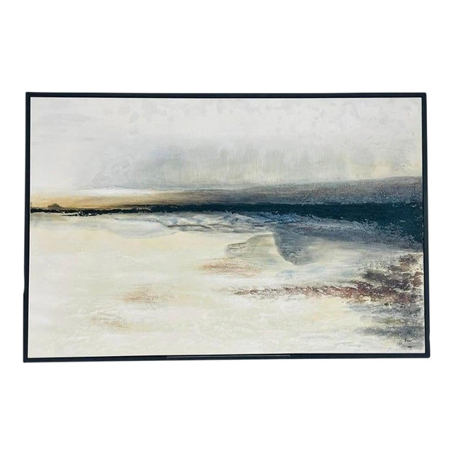 Large Abstract Landscape Oil Painting by Edward View, Framed For Sale