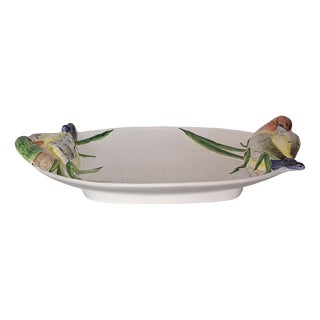 Vintage Italian Serving Platter in White Ceramic, 1980s For Sale