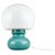 Teal Mid-Century Glass and Ceramic Table Lamp, 1960s For Sale - Image 8 of 8
