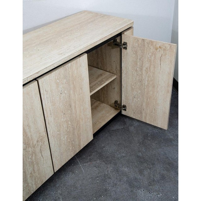 Mid Century Modern Credenza Sideboard Custom Stone Faux Marble 1980s 70s Drawers For Sale - Image 9 of 12