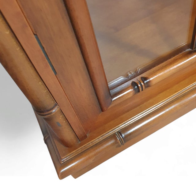 Brown Faux Bamboo Cabinet by Jonathan Adler, 1980s For Sale - Image 8 of 10