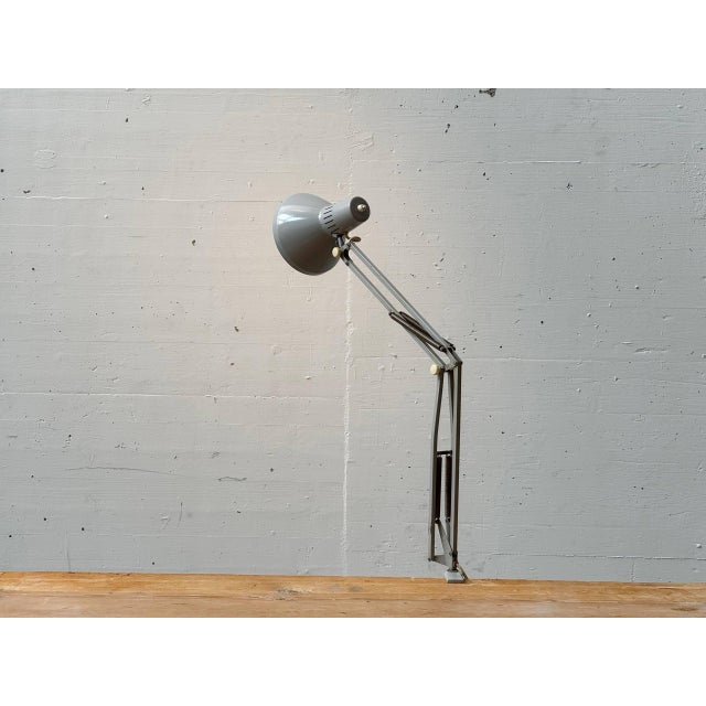 Vintage Grey Clamp Lamp from Ledu, Sweden, 1970s For Sale - Image 16 of 16