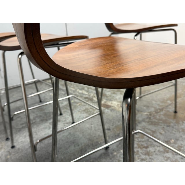 Norman Cherner for Cherner Chair Company Cherner Counter Stools, Set of Four For Sale - Image 10 of 12