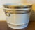 From Vienna Antique 19th Century Vienna Porcelain Gold & White Cachepot Flower Pot Planter Jardiniere For Sale - Image 4 of 14