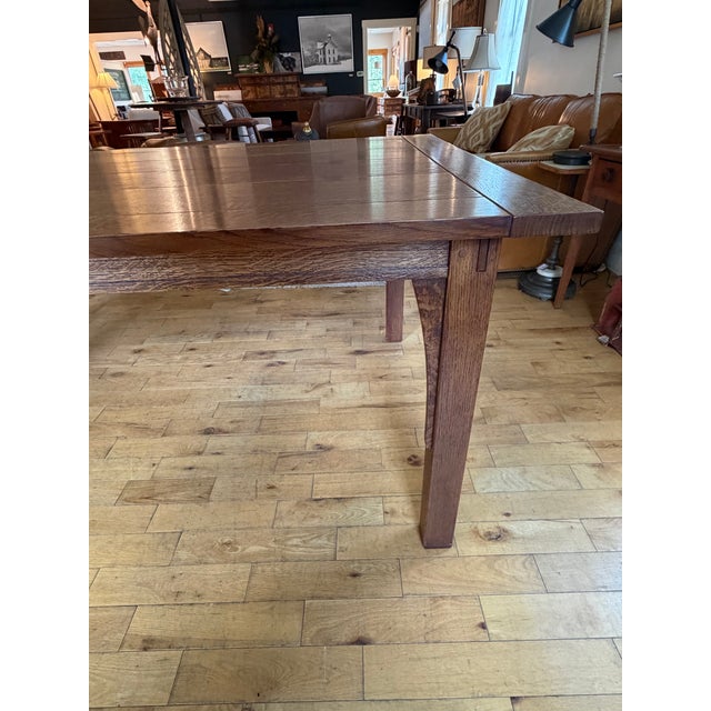 2000 - 2009 Stickley Mission Oak Arts & Crafts Extension Dining Table For Sale - Image 5 of 12