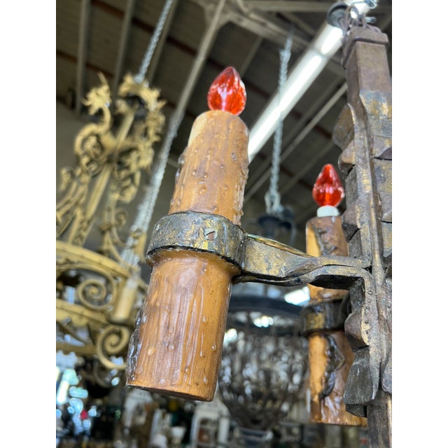 1920s Spanish Revival/Mission Style Hanging Light For Sale - Image 5 of 9