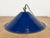 Industrial Blue Enamel Factory Pendant Lamp, 1950s For Sale - Image 10 of 15