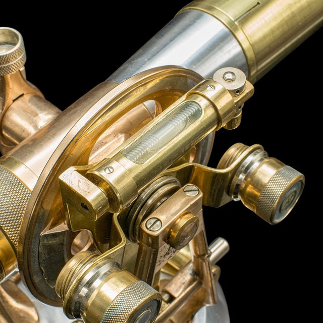 Brass 1910's Antique Transit Theodolite For Sale - Image 8 of 12