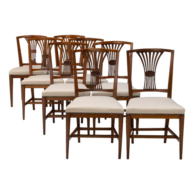 Antique Elm Dining Chairs, 1800, Set of 8 For Sale