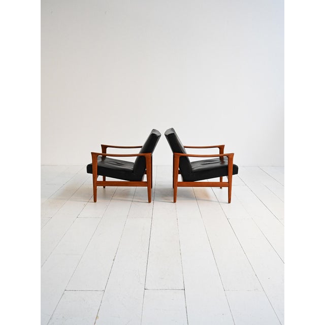 Brown Oslo Armchairs by Inge Andersson for Bröderna Anderssons, 1960s, Set of 2 For Sale - Image 8 of 8