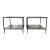 Hollywood Regency Two - Tier Bronze & Mirror Glass Top Side - Coffee Tables - A Pair/ Sold For Sale