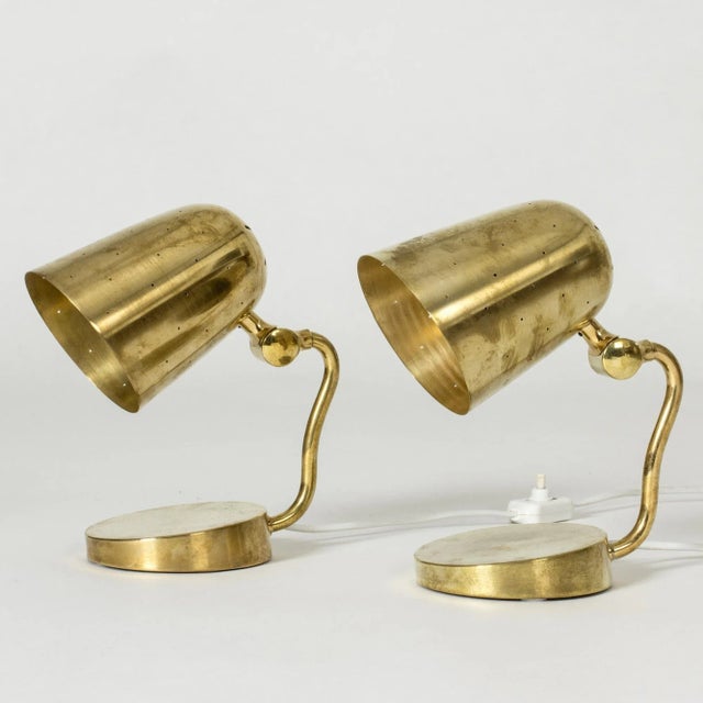 Mid-Century Brass Table or Wall Lights from Boréns, 1950s, Set of 2 For Sale - Image 9 of 9