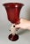 1970s Murano Glass Goblet "Tipetto" Red Blown Glass With Gold Leaf Decoration For Sale - Image 11 of 12