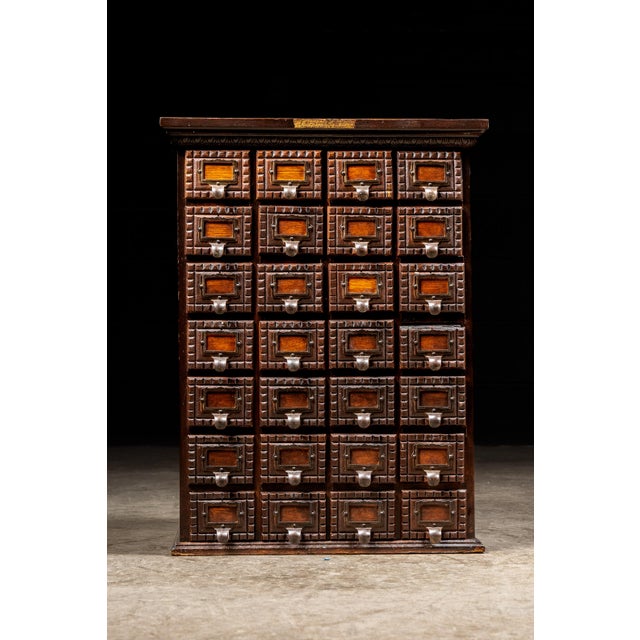 Traditional Late 19th Century Oak Tramp Art Screw Cabinet by J. D. Warren For Sale - Image 3 of 11