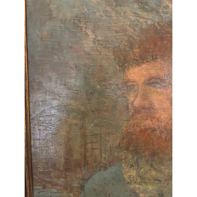 Oil on Board Original Portrait, Signed and Dated P. Zurini, 1948 For Sale - Image 10 of 15