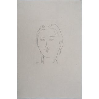 Amedeo Modigliani, Woman's Face, Engraving For Sale