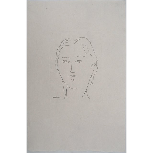 Amedeo Modigliani, Woman's Face, Engraving For Sale