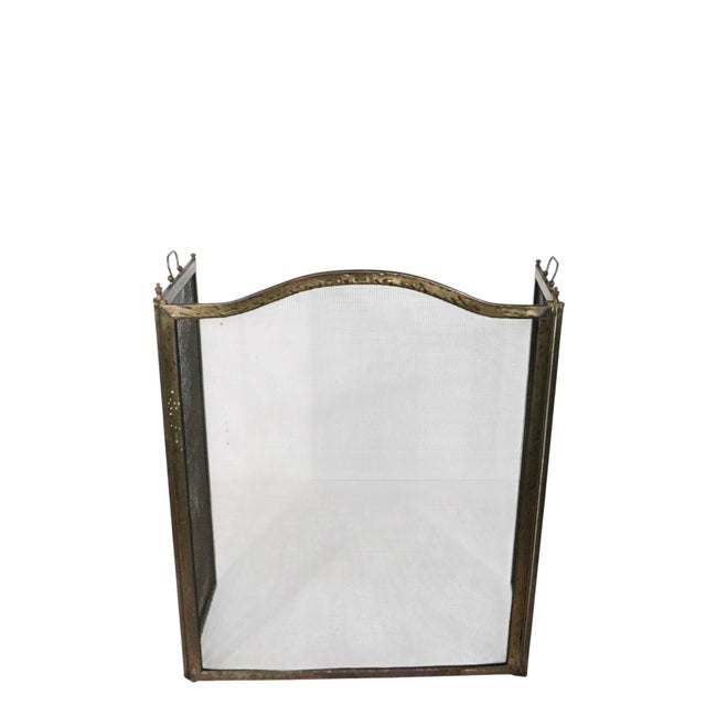 Arts & Crafts Vintage Arts and Crafts Three Fold Fireplace Screen Spark Guard For Sale - Image 3 of 13
