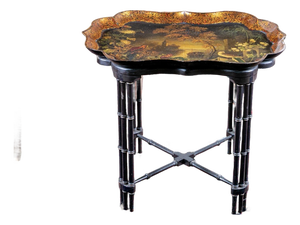 Vintage Chinoiserie Lacquered Tray Top Coffee Table