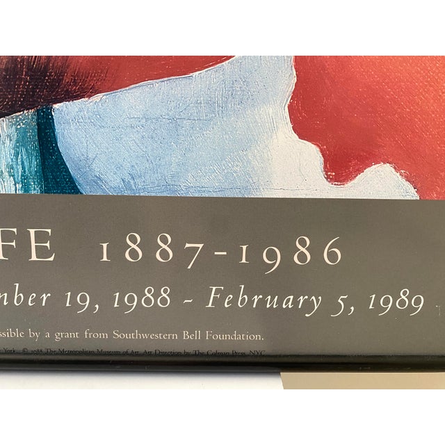 1980s Georgia O'Keefle Red Poppy Original Museum Poster New York 1980s, Framed For Sale - Image 5 of 6