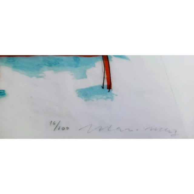 Artwork sold in perfect condition Etching, aquatint, soft paint and drypoint on glossy paper. Signature and number of the...