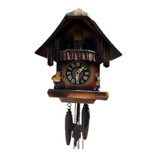 Vintage Mid-Century, Handcrafted German Black Forest Cuckoo Clock #9 For Sale