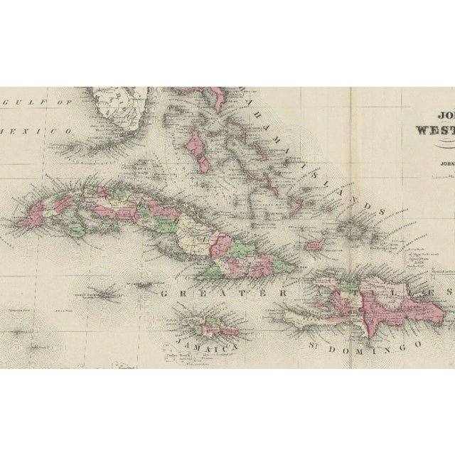 Map of the West Indies and Bermuda, 1864 For Sale - Image 3 of 4