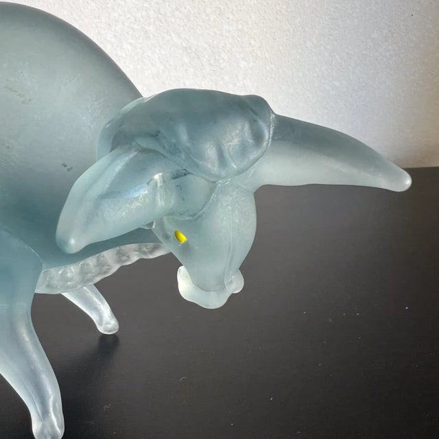 1960s 1960s Murano Art Glass Blue Satin Bull Figure Sculpture For Sale - Image 5 of 9