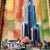 1970’s Original Modernist Painting Tower of Learning Pittsburgh Ornate Frame For Sale - Image 4 of 7