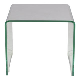 Glass Waterfall Side Table from Fiam, Italy, 1980s For Sale