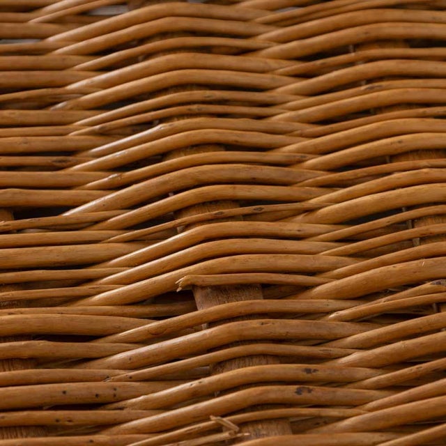 Wood 1960s Large French Wicker Coffee Table For Sale - Image 7 of 12