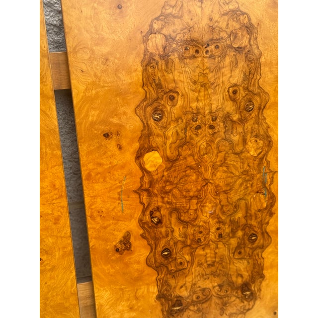Brown Mid 20th Century Burlwood Queen Headboard Attributed to Lane For Sale - Image 8 of 9