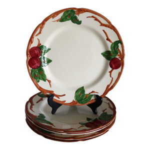 Mid 1960s Franciscan American Backstamp Apple Dinner Plates- Set of 5