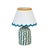 Boho Chic Blum Scalloped Squiggle Cotton Mache Table Lamp, Blue/Yellow For Sale - Image 3 of 6