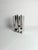 Silver Stainless Steel Flatware Set with Bistro Stand by Terence Conran, 1980s, Set of 25 For Sale - Image 8 of 9