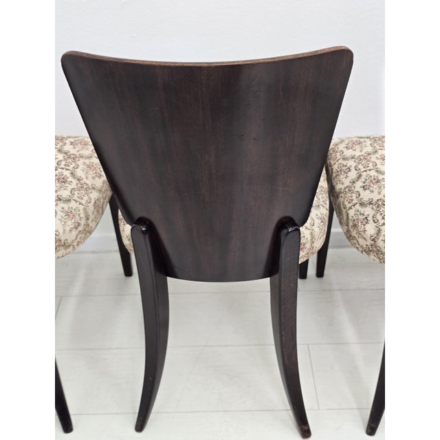 H-214 Dining Chairs attributed to Jindřich Halabala for Úp Závody, Former Czechoslovakia, 1950s, Set of 4 For Sale - Image 10 of 18